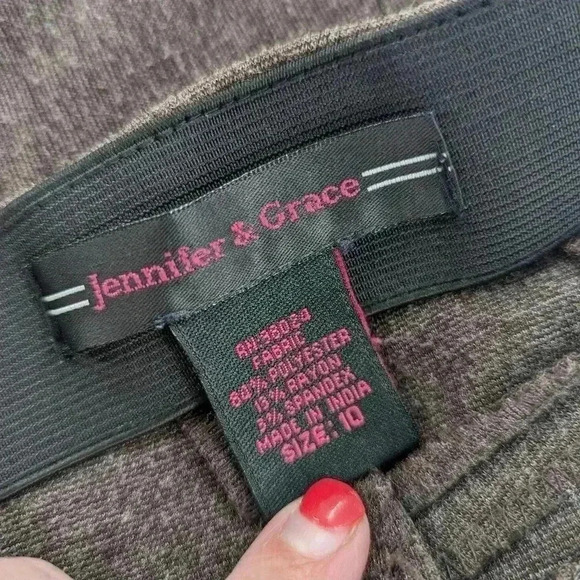 Jennifer & Grace Size 10 Charcoal Brown Pencil Skirt - Picture 4 of 8